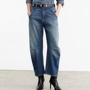 Nili Lotan Relaxed Fit Blue Emerson Jeans